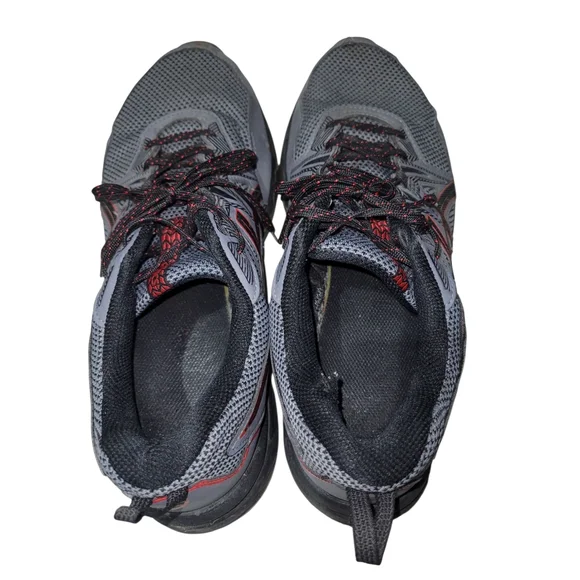 Asics GEL Venture 8 Trail Running shoes, Grey/Red/Black, 101B396, Men's sz 10.5 - Picture 8 of 14